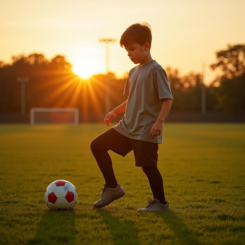 Young Yamal Training on Football Field